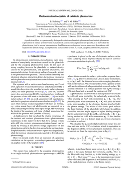 Photoemission Footprints of Extrinsic Plasmarons