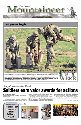 Soldiers Earn Valor Awards for Actions by Staff Sgt