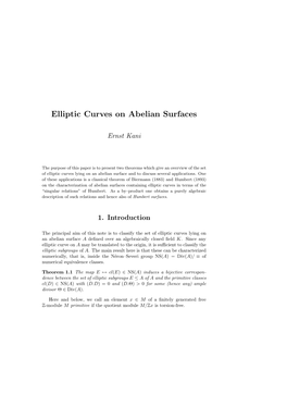 Elliptic Curves on Abelian Surfaces