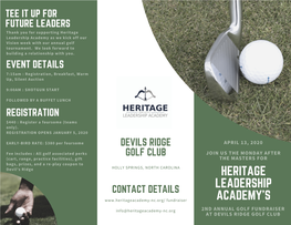 Blue Green Golf Trifold Brochure