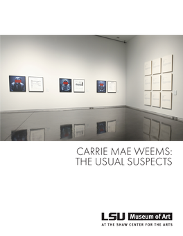 Carrie Mae Weems: the Usual Suspects Exhibition