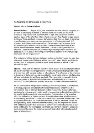 Performing In-Difference E-Interview