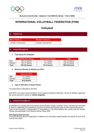 International Volleyball Federation (Fivb)