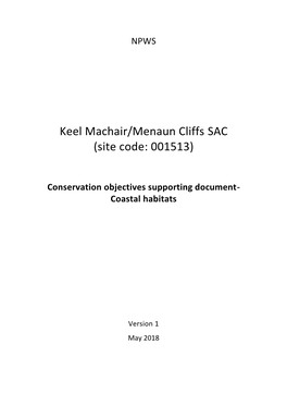 Keel Machair/Menaun Cliffs SAC (Site Code: 001513)