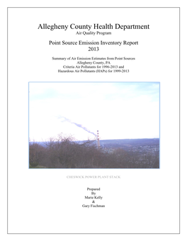 Allegheny County Health Department Air Quality Program