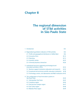 The Regional Dimension of ST&I Activities in São Paulo State