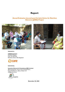 Annual Evaluation (Second Year) for Joint Action for Nutrition Outcome (JANO) Project