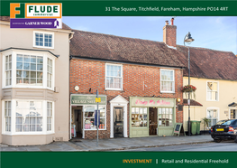 Retail and Residential Freehold 31 the Square, Titchfield, Fareham
