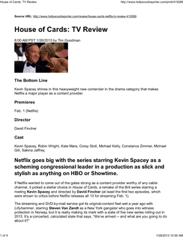 House of Cards Review