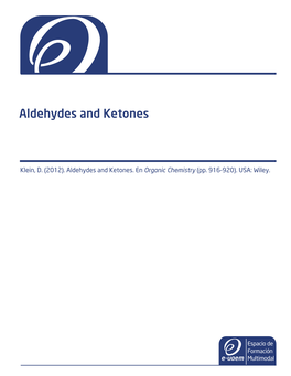 Aldehydes and Ketones (Pp. 916-920)