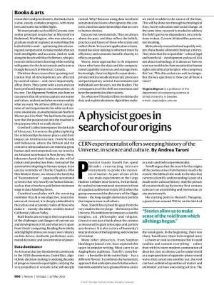 A Physicist Goes in Search of Our Origins