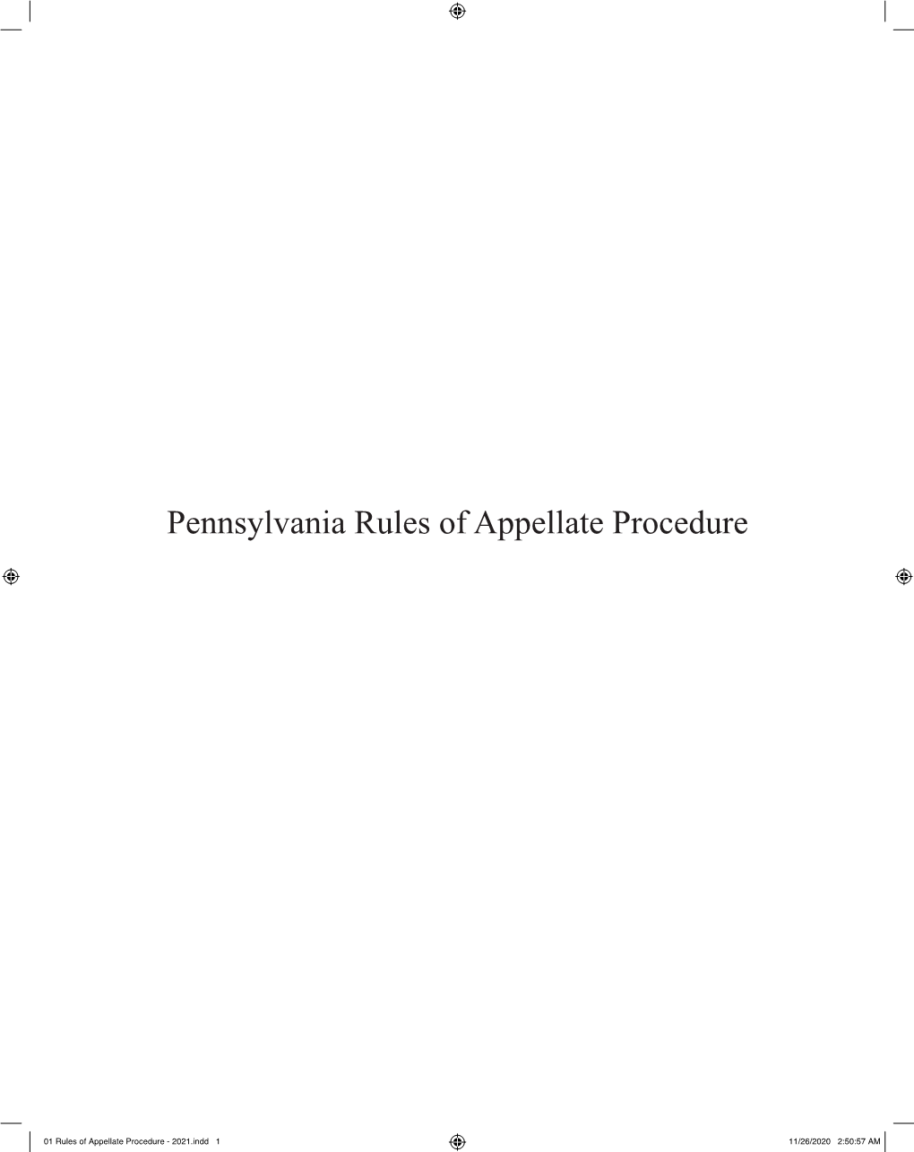 Pennsylvania Rules of Appellate Procedure