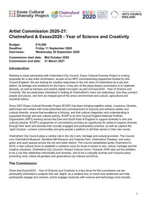 Chelmsford Essex2020 ECDP Commission Brief