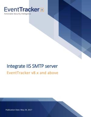 IIS SMTP Server Eventtracker V8.X and Above