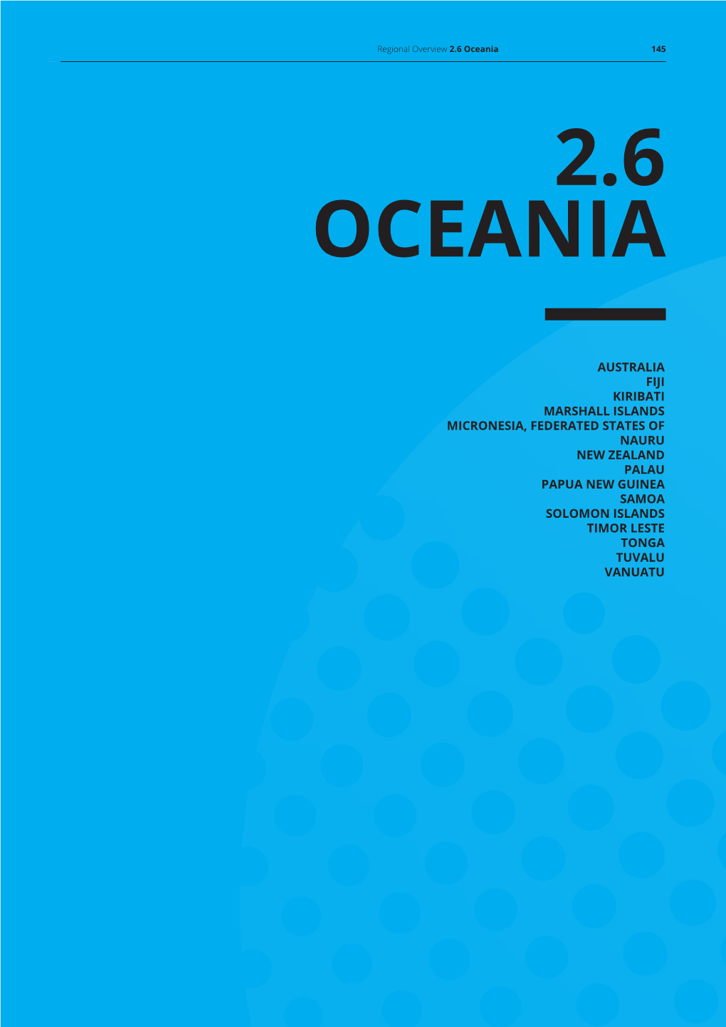 2.6 Oceania 145 2.6 OCEANIA