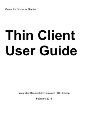 Thin Client User Guide