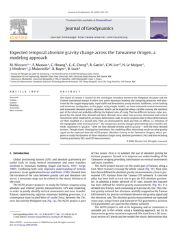 Journal of Geodynamics Expected Temporal Absolute Gravity Change