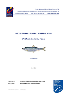 SPSG North Sea Herring Fishery