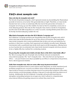 FAQ's About Mosquito Nets
