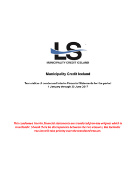MCI Interim Financial Statement, June 30Th 2017