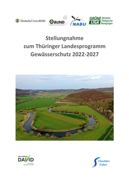 Stellungnahme Zum Landesprogramm Gewässerschutz 2022-2027