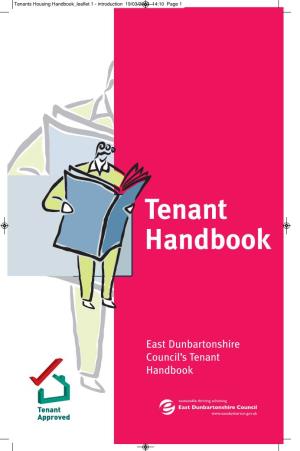 Tenants Handbook So It May Be Useful If You Read the Entire Handbook