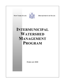 Intermunicipal Watershed Management Program Report