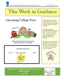 This Week in Guidance