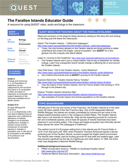 The Farallon Islands Educator Guide