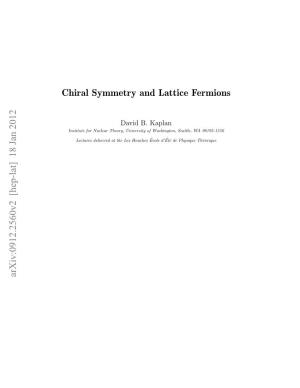 Chiral Symmetry and Lattice Fermions