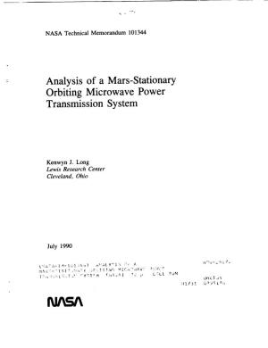 Analysis of a Mars-Stationary Orbiting Microwave Power Transmission System