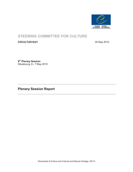 Plenary Session Report