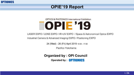 OPIE '19 Report
