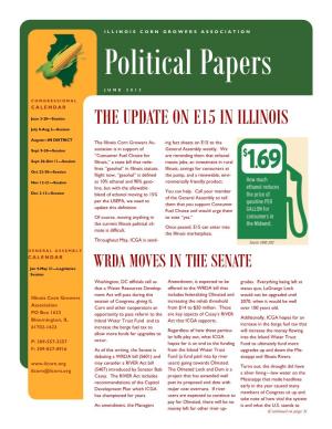 THE UPDATE on E15 in ILLINOIS July 8-Aug 2—Session