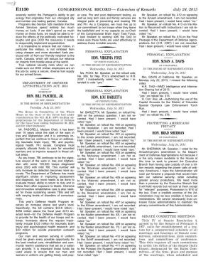 CONGRESSIONAL RECORD— Extensions Of