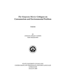 Critiques on Consumerism and Environmental Problem