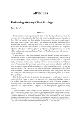Rethinking Attorney-Client Privilege