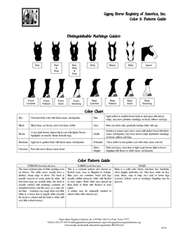 Distinguishable Markings Guide Color Chart