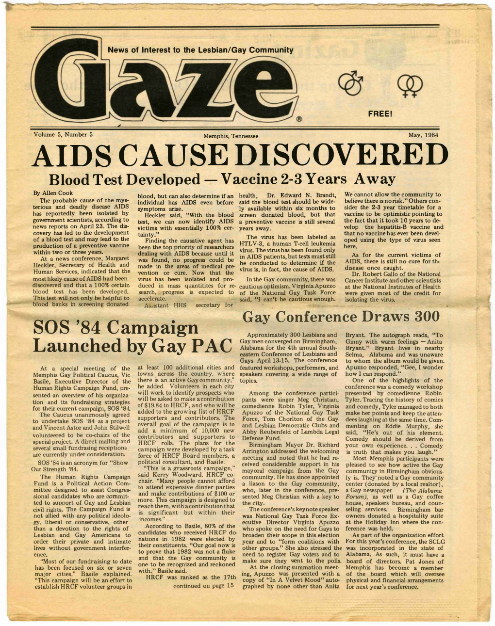 AIDS CAUSE DISCOVERED Blood Test Developed-Vaccine 2-3 Years Away by Allen Cook Blood, but Can Also Determine If an Health, Dr