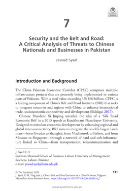 Syed-2020-Security-Threats-To-CPEC