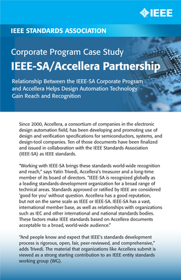 IEEE SA/Accellera Partnership