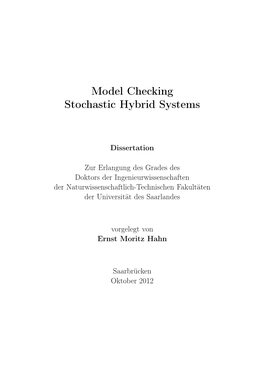 Model Checking Stochastic Hybrid Systems