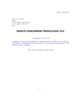 Senate Concurrent Resolution 1012