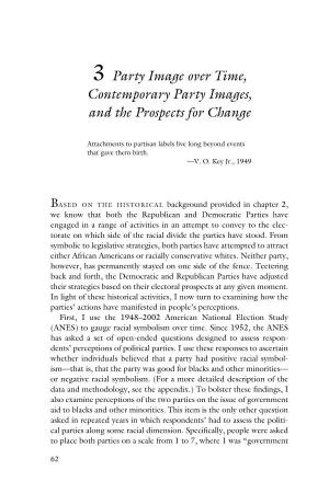 3 Party Image Over Time, Contemporary Party Images, and the Prospects for Change