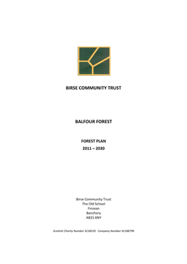 Birse Community Trust Balfour Forest