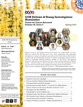 CCR FYI Newsletter, Spring 2021