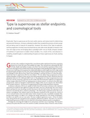 Type Ia Supernovae As Stellar Endpoints and Cosmological Tools