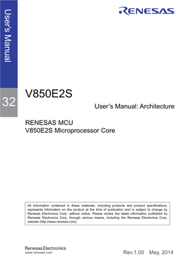V850E2S User's Manual: Architecture