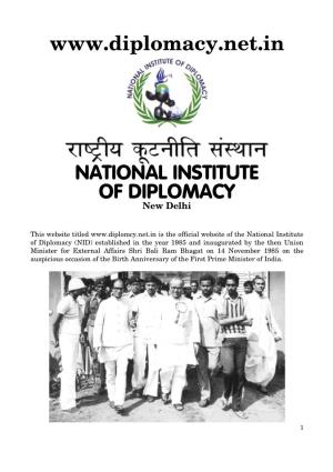National Institute of Diplomacy