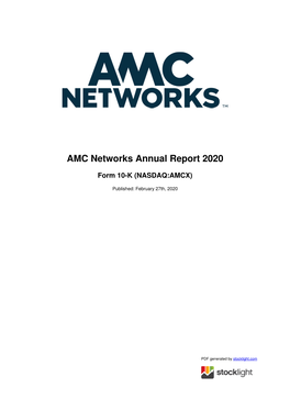 AMC Networks Annual Report 2020